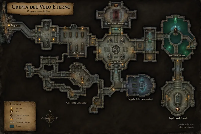 The Crypt of the Eternal Veil: the whole map